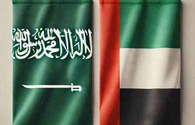 KSA & UAE flags